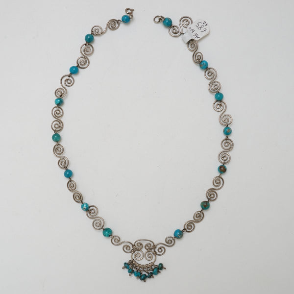 Silver and Turquoise Necklace